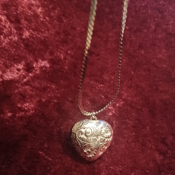 Puffed Heart Necklace 24" - Picture 6 of 12